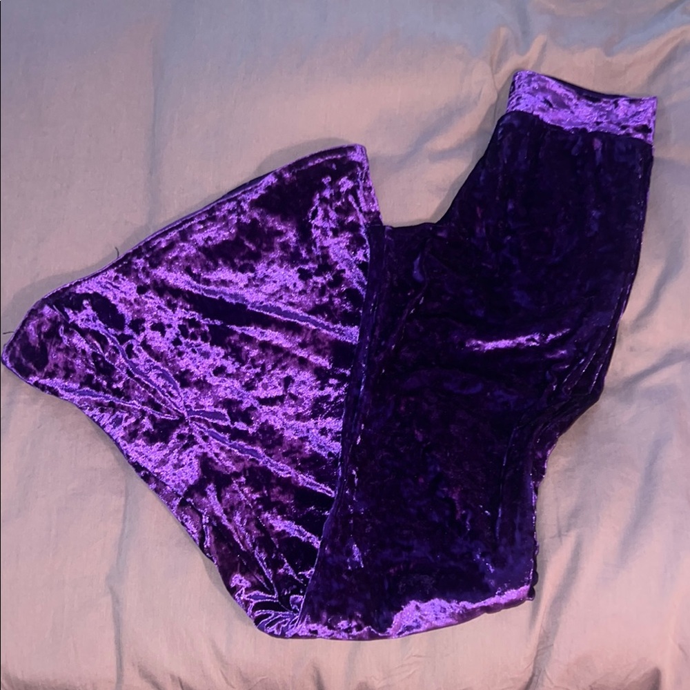 Purple Velvet Leggings